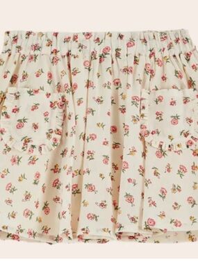 Emile et Ida Girls Floral Ruffle Pocket Skirt Size 8A
